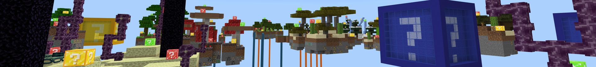 Panorama of the Minecraft Bedrock Marketplace product Biome Lucky Skyblock created by Pixelusion.