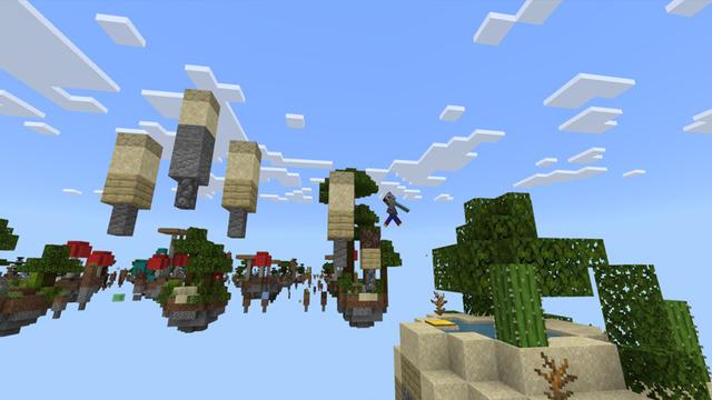 Screenshot of the Minecraft Bedrock Marketplace product Biomes Parkour created by Pixelusion.