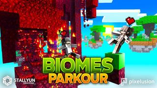 Thumbnail of the Minecraft Bedrock Marketplace product Biomes Parkour created by Pixelusion.