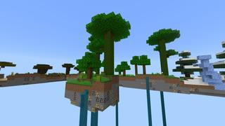 Screenshot of the Minecraft Bedrock Marketplace product Biomes Skyblock created by Pixelusion.