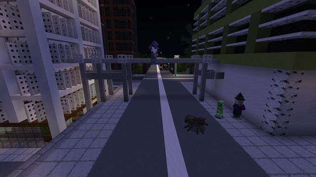 Screenshot of the Minecraft Bedrock Marketplace product Blasters created by Pixelusion.