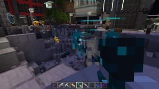 Screenshot of the Minecraft Bedrock Marketplace product Blasters created by Pixelusion.