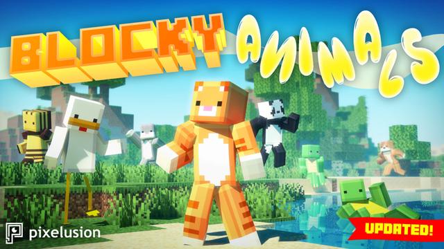 Thumbnail of the Minecraft Bedrock Marketplace product Blocky Animals created by Pixelusion.
