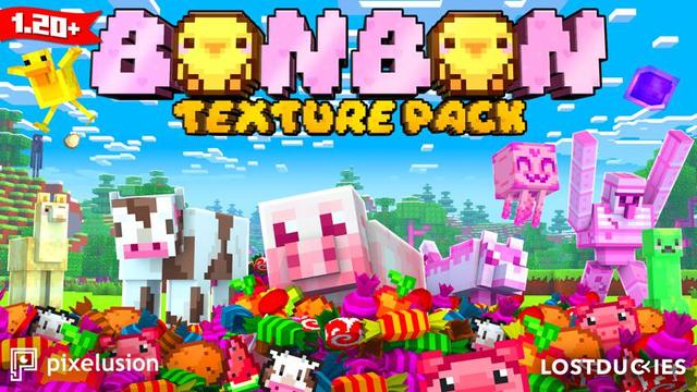 Thumbnail of the Minecraft Bedrock Marketplace product BonBon Texture Pack created by Pixelusion.