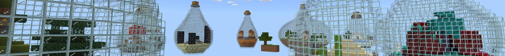 Panorama of the Minecraft Bedrock Marketplace product Bottle Skyblock created by Pixelusion.