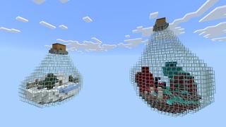 Screenshot of the Minecraft Bedrock Marketplace product Bottle Skyblock created by Pixelusion.