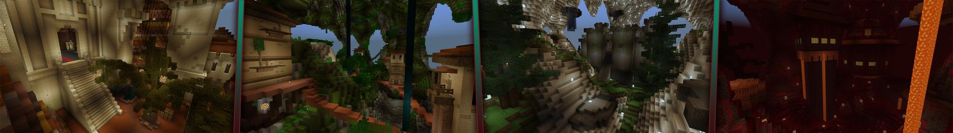 Panorama of the Minecraft Bedrock Marketplace product Capsule Biomes created by Pixelusion.