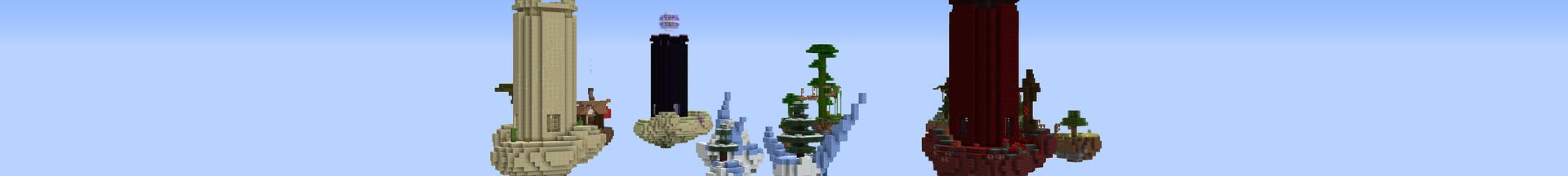 Panorama of the Minecraft Bedrock Marketplace product Castle Skyblock created by Pixelusion.