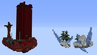 Screenshot of the Minecraft Bedrock Marketplace product Castle Skyblock created by Pixelusion.