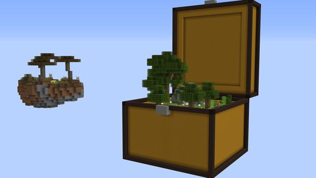 Screenshot of the Minecraft Bedrock Marketplace product Chest Skyblock created by Pixelusion.