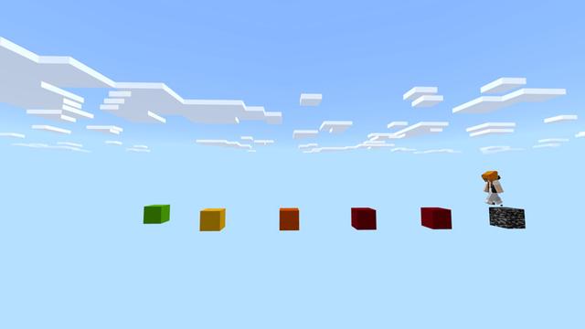 Screenshot of the Minecraft Bedrock Marketplace product Chill Parkour to Relax to created by Pixelusion.