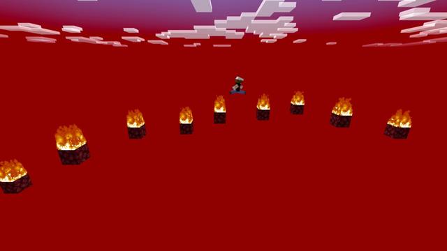 Screenshot of the Minecraft Bedrock Marketplace product Chill Parkour to Relax to created by Pixelusion.