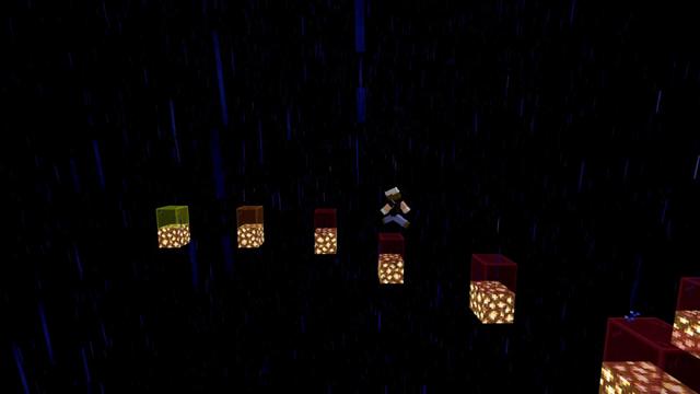 Screenshot of the Minecraft Bedrock Marketplace product Chill Parkour to Relax to created by Pixelusion.