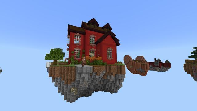 Screenshot of the Minecraft Bedrock Marketplace product City Skyblock created by Pixelusion.