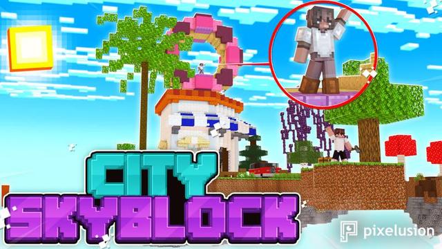 Thumbnail of the Minecraft Bedrock Marketplace product City Skyblock created by Pixelusion.