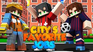 Thumbnail of the Minecraft Bedrock Marketplace product City's Favorite Jobs created by Pixelusion.