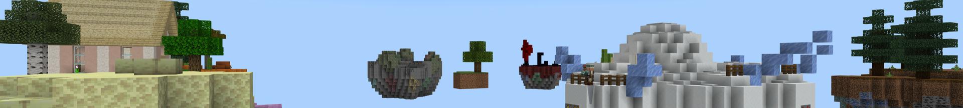 Panorama of the Minecraft Bedrock Marketplace product Classic Sky Block created by Pixelusion.
