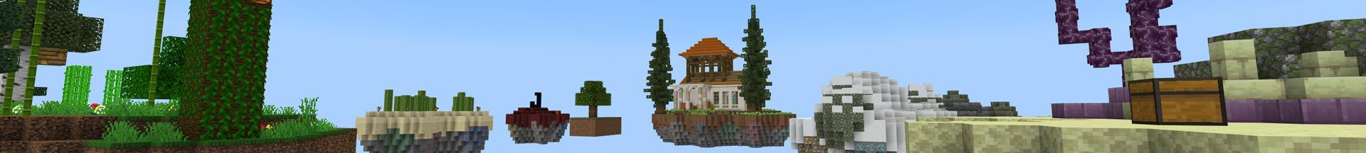 Panorama of the Minecraft Bedrock Marketplace product Classic Skyblock! created by Pixelusion.