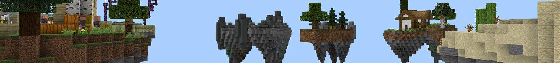 Panorama of the Minecraft Bedrock Marketplace product Classic Skyblock Challenge created by Pixelusion.