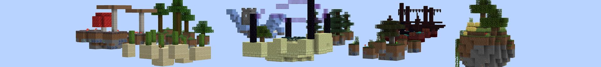 Panorama of the Minecraft Bedrock Marketplace product Classic Skyblock created by Pixelusion.