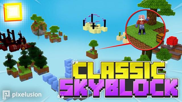 Thumbnail of the Minecraft Bedrock Marketplace product Classic Skyblock created by Pixelusion.