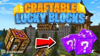 Thumbnail of the Minecraft Bedrock Marketplace product Craftable Lucky Blocks created by Pixelusion.