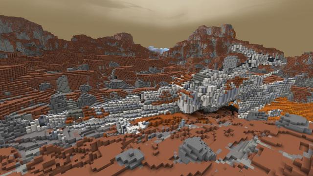 Screenshot of the Minecraft Bedrock Marketplace product Crashed: Mars created by Pixelusion.