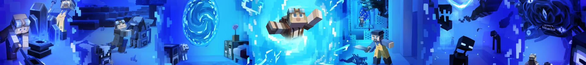 Panorama of the Minecraft Bedrock Marketplace product Dimensional Backpacks Add-On created by Pixelusion.
