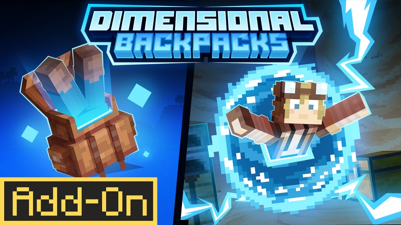 Thumbnail of the Minecraft Bedrock Marketplace product Dimensional Backpacks Add-On created by Pixelusion.