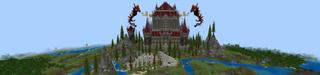 Panorama of the Minecraft Bedrock Marketplace product Dragon Castle created by Pixelusion.