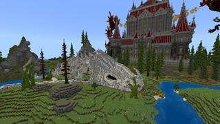 Screenshot of the Minecraft Bedrock Marketplace product Dragon Castle created by Pixelusion.