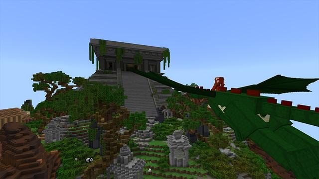 Screenshot of the Minecraft Bedrock Marketplace product Dragon Skyblock created by Pixelusion.
