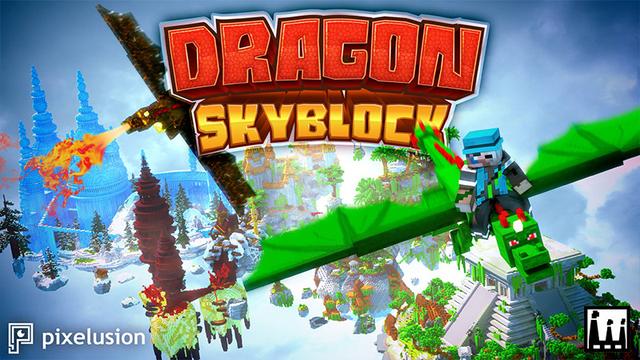 Thumbnail of the Minecraft Bedrock Marketplace product Dragon Skyblock created by Pixelusion.