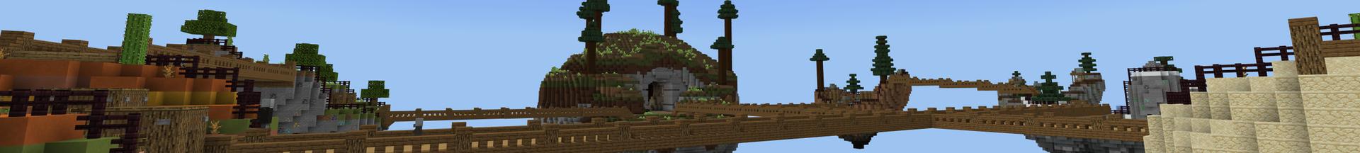 Panorama of the Minecraft Bedrock Marketplace product Dungeon Skyblock created by Pixelusion.