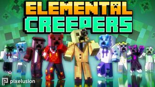 Thumbnail of the Minecraft Bedrock Marketplace product Elemental Creepers created by Pixelusion.