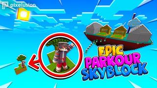 Thumbnail of the Minecraft Bedrock Marketplace product Epic Parkour Skyblock created by Pixelusion.