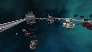 Screenshot of the Minecraft Bedrock Marketplace product Evil Alien Parkour created by Pixelusion.