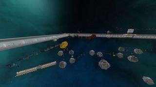 Screenshot of the Minecraft Bedrock Marketplace product Evil Alien Parkour created by Pixelusion.