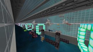 Screenshot of the Minecraft Bedrock Marketplace product Evil Alien Parkour created by Pixelusion.