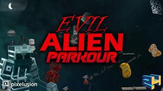 Thumbnail of the Minecraft Bedrock Marketplace product Evil Alien Parkour created by Pixelusion.