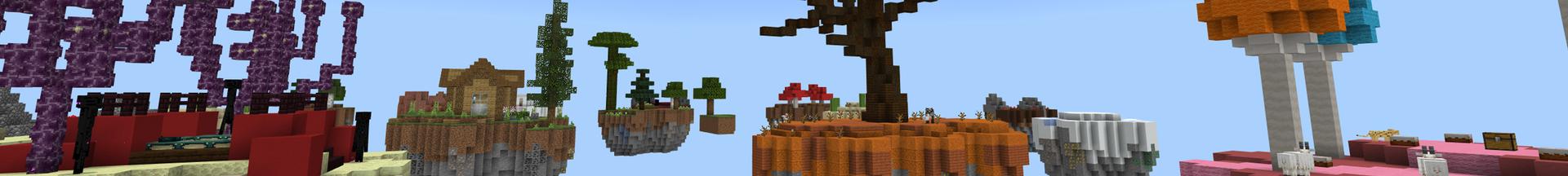 Panorama of the Minecraft Bedrock Marketplace product Falling Mobs Skyblock created by Pixelusion.