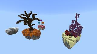 Screenshot of the Minecraft Bedrock Marketplace product Falling Mobs Skyblock created by Pixelusion.