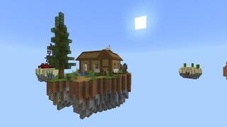 Screenshot of the Minecraft Bedrock Marketplace product Falling Mobs Skyblock created by Pixelusion.