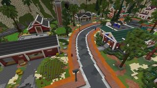 Screenshot of the Minecraft Bedrock Marketplace product Family Paradise Town Vacation created by Pixelusion.