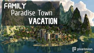 Thumbnail of the Minecraft Bedrock Marketplace product Family Paradise Town Vacation created by Pixelusion.