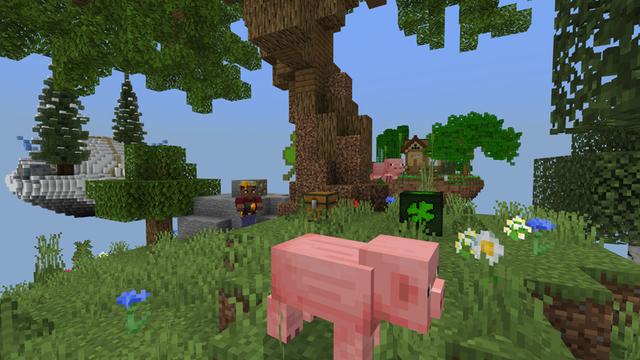 Screenshot of the Minecraft Bedrock Marketplace product Fortune Block! created by Pixelusion.