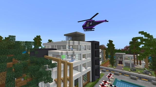 Screenshot of the Minecraft Bedrock Marketplace product Gamer Town created by Pixelusion.
