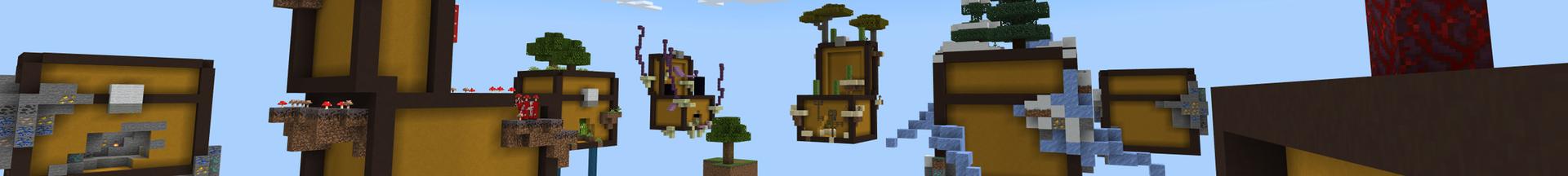 Panorama of the Minecraft Bedrock Marketplace product Giant Chest Skyblock created by Pixelusion.