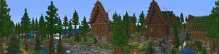 Panorama of the Minecraft Bedrock Marketplace product Greenville created by Pixelusion.