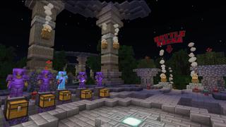Screenshot of the Minecraft Bedrock Marketplace product Hacker Battle Arena created by Pixelusion.